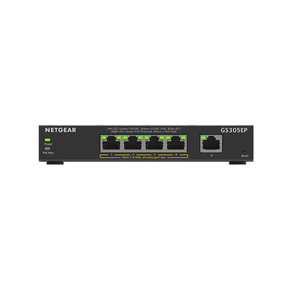 Netgear GS305EP 5-Port PoE+ Gigabit Ethernet Managed Desktop Switch