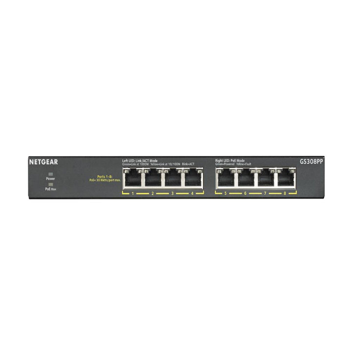 NETGEAR 8-Port Gigabit Ethernet Unmanaged PoE+ Switch (GS308PP) - with ...