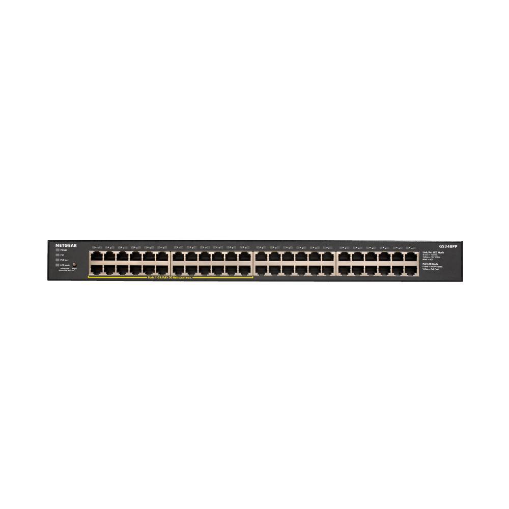 Netgear GS348PP 48-Port Gigabit Ethernet Unmanaged PoE+ Rackmount Switch