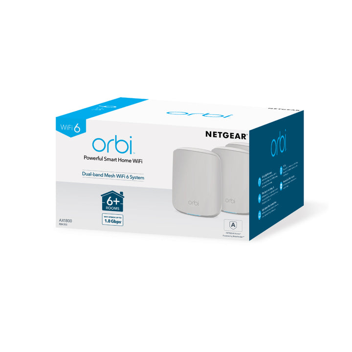 Orbi RBK353 AX1800 Dual Band 3-Pack WiFi-6 Mesh System 