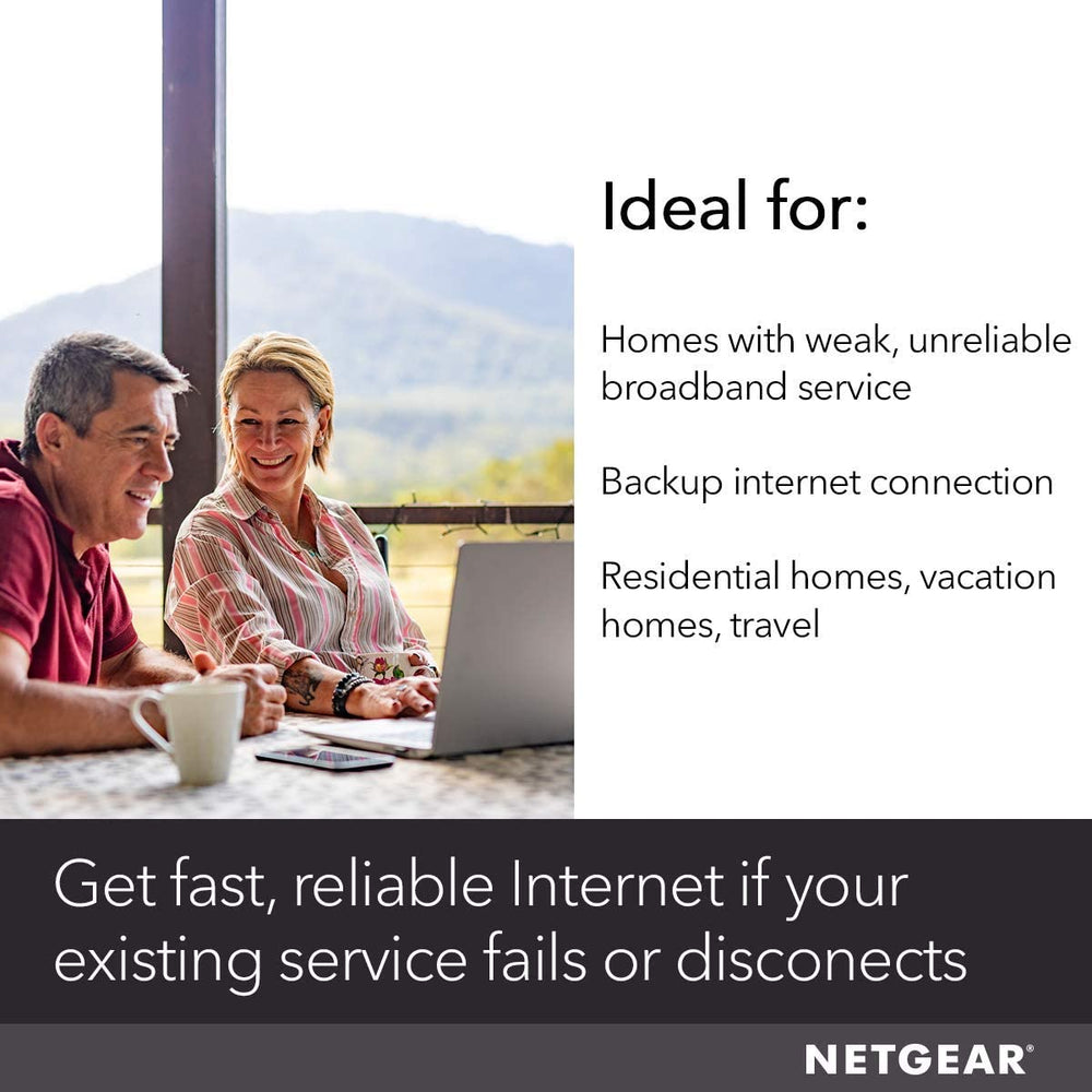 NETGEAR 4G LTE Broadband Modem - Use LTE as Backup Internet Connection, Unlocked, Works with any Mobile Network Provider (LB2120)