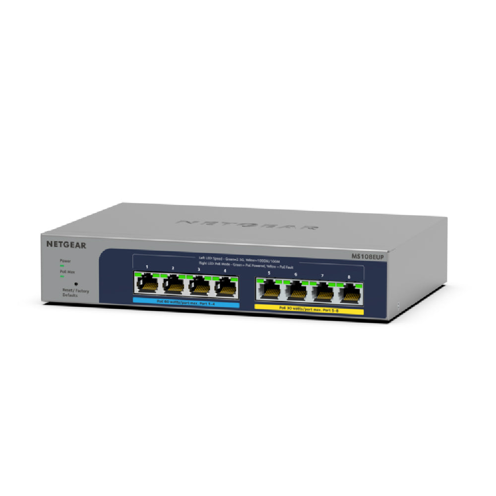Netgear MS108EUP 8-Port Ultra60 PoE Multi-Gigabit Ethernet Plus Switch