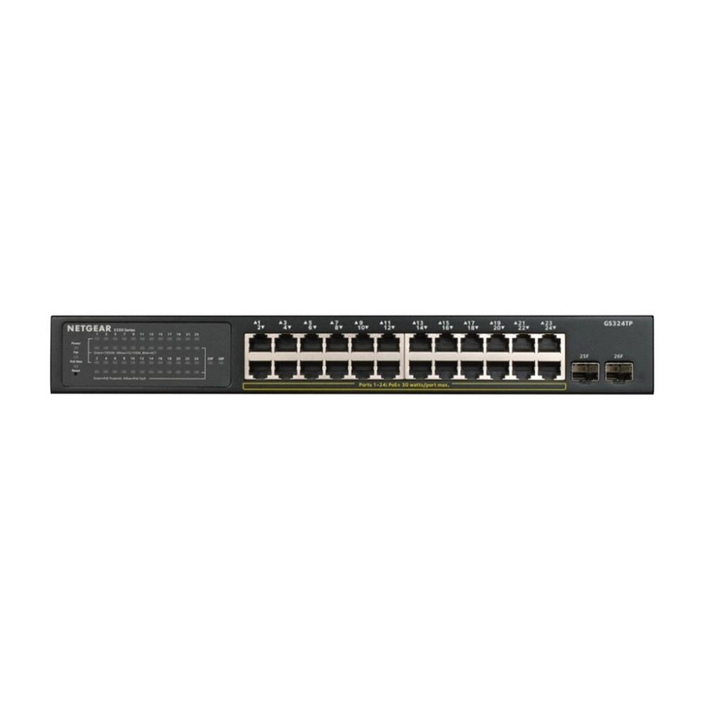 Netgear GS324TP 26-Port Gigabit Ethernet Managed Pro PoE Rackmount Switch