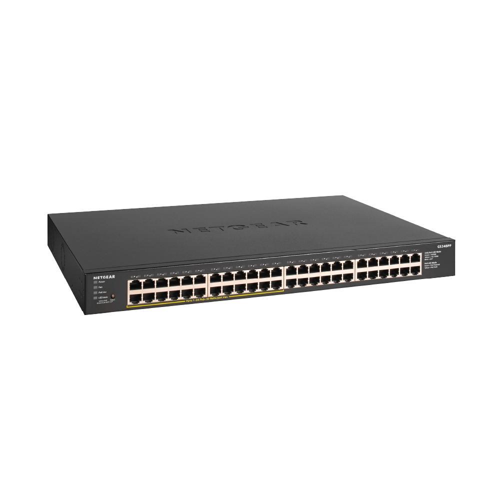 Netgear GS348PP 48-Port Gigabit Ethernet Unmanaged PoE+ Rackmount Switch