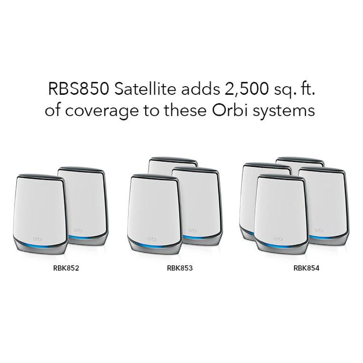 Orbi RBS850 AX6000 Tri-Band Add-On WiFi 6 Mesh Satellite