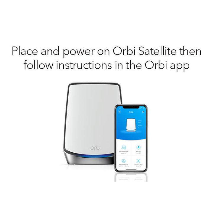 Orbi RBS850 AX6000 Tri-Band Add-On WiFi 6 Mesh Satellite